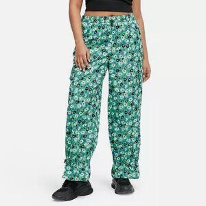 Diane von Furstenberg Women's Utility Jazz Dot Green Cargo Pants -Size XL